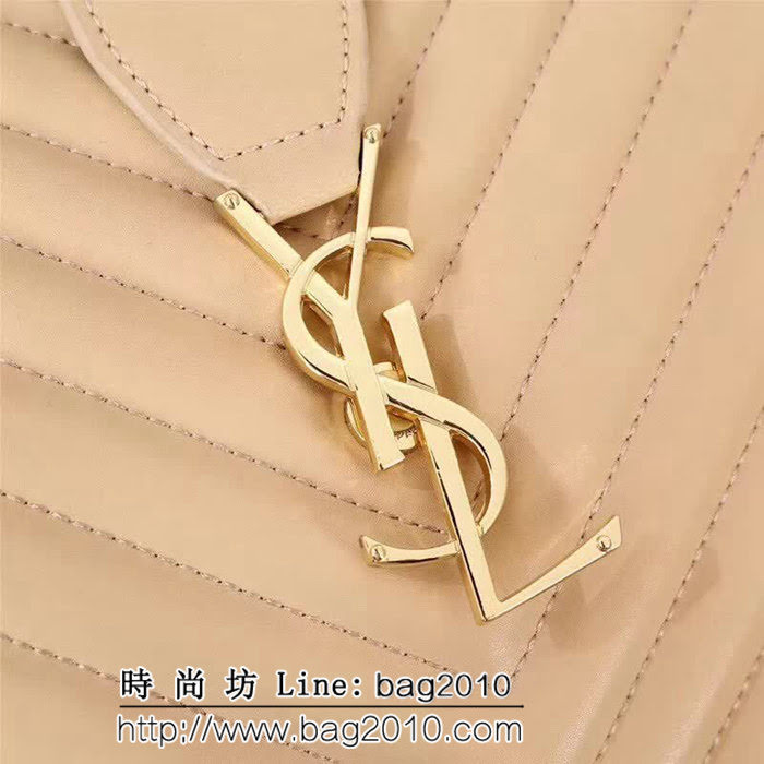 YSL聖羅蘭 經典款 互扣式金屬YSL標誌 原版南非皮肩背包 F26587 YAS1072